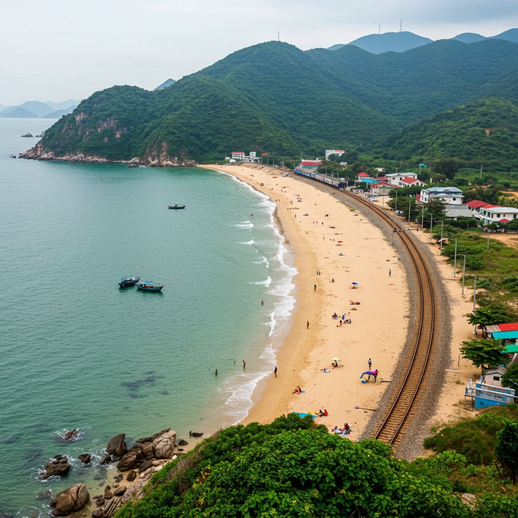 Da Nang to Quy Nhon train beach