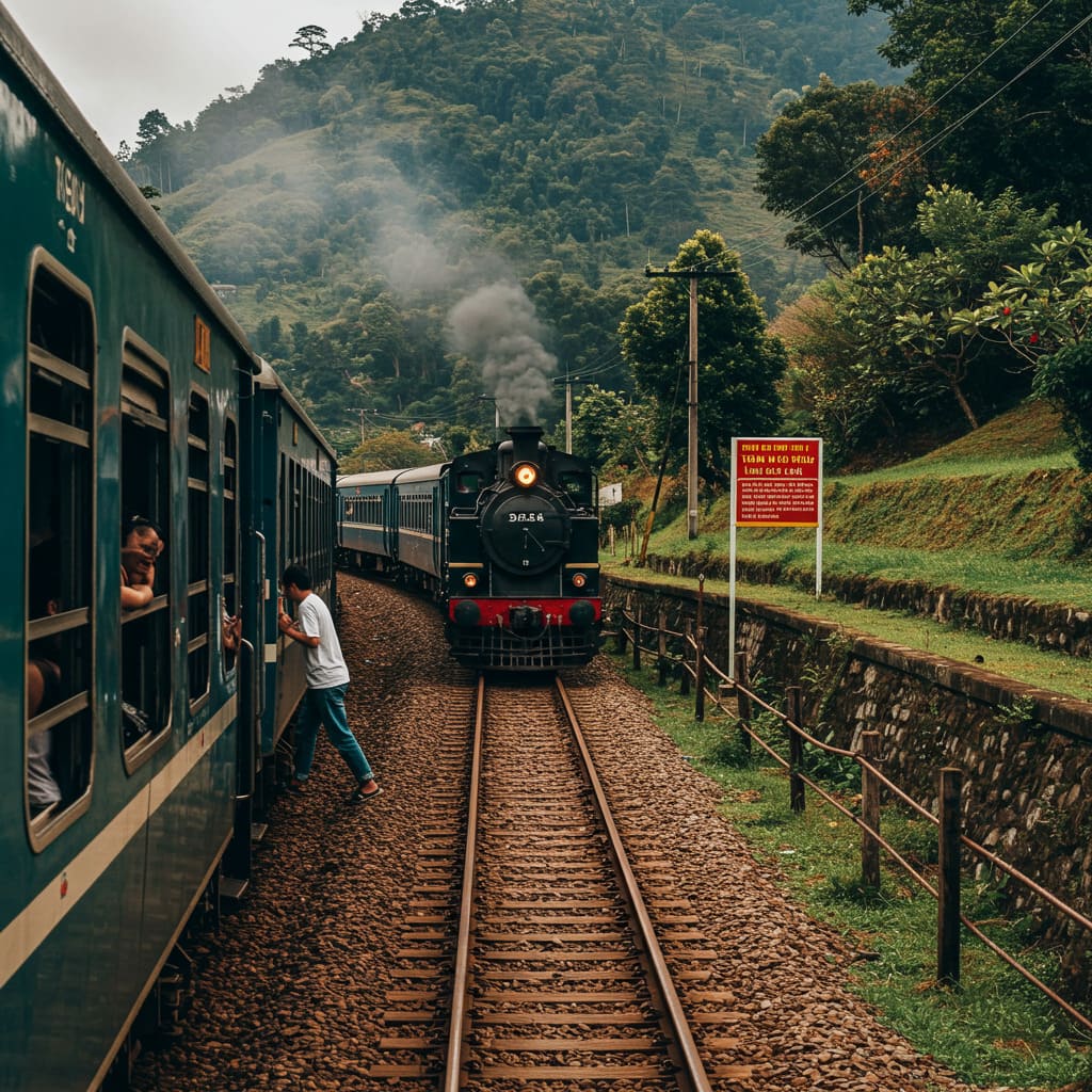 HCMC to Da Lat train mountains
