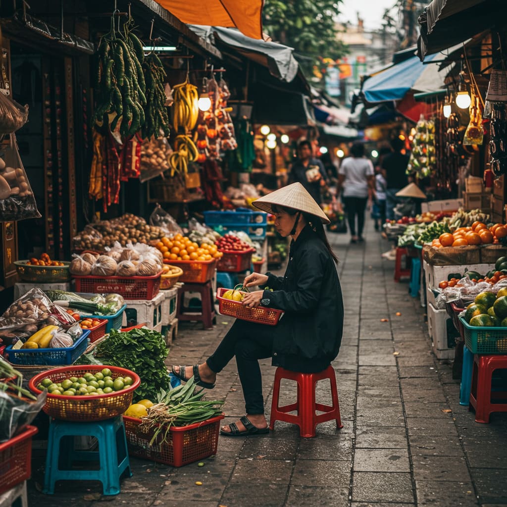 Ben Thanh Market shopping nomad - Nomads Traveling Vietnam on a Budget