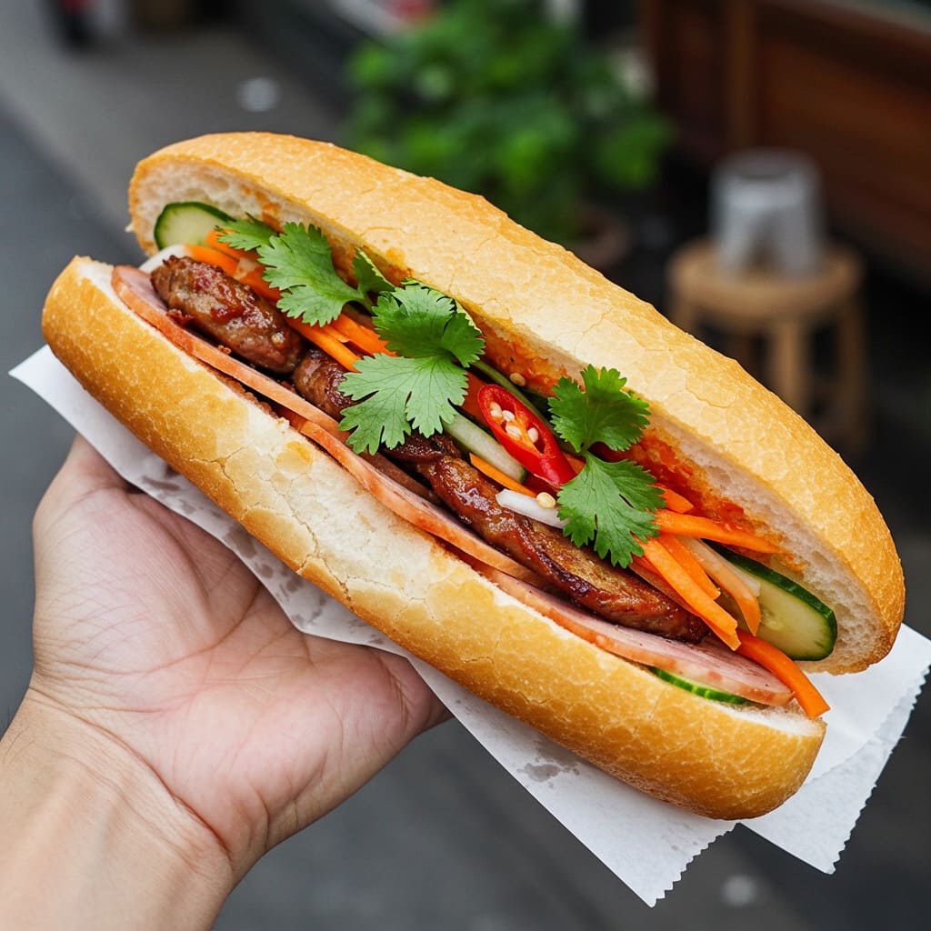 Nomad eating bánh mì Vietnam 2025