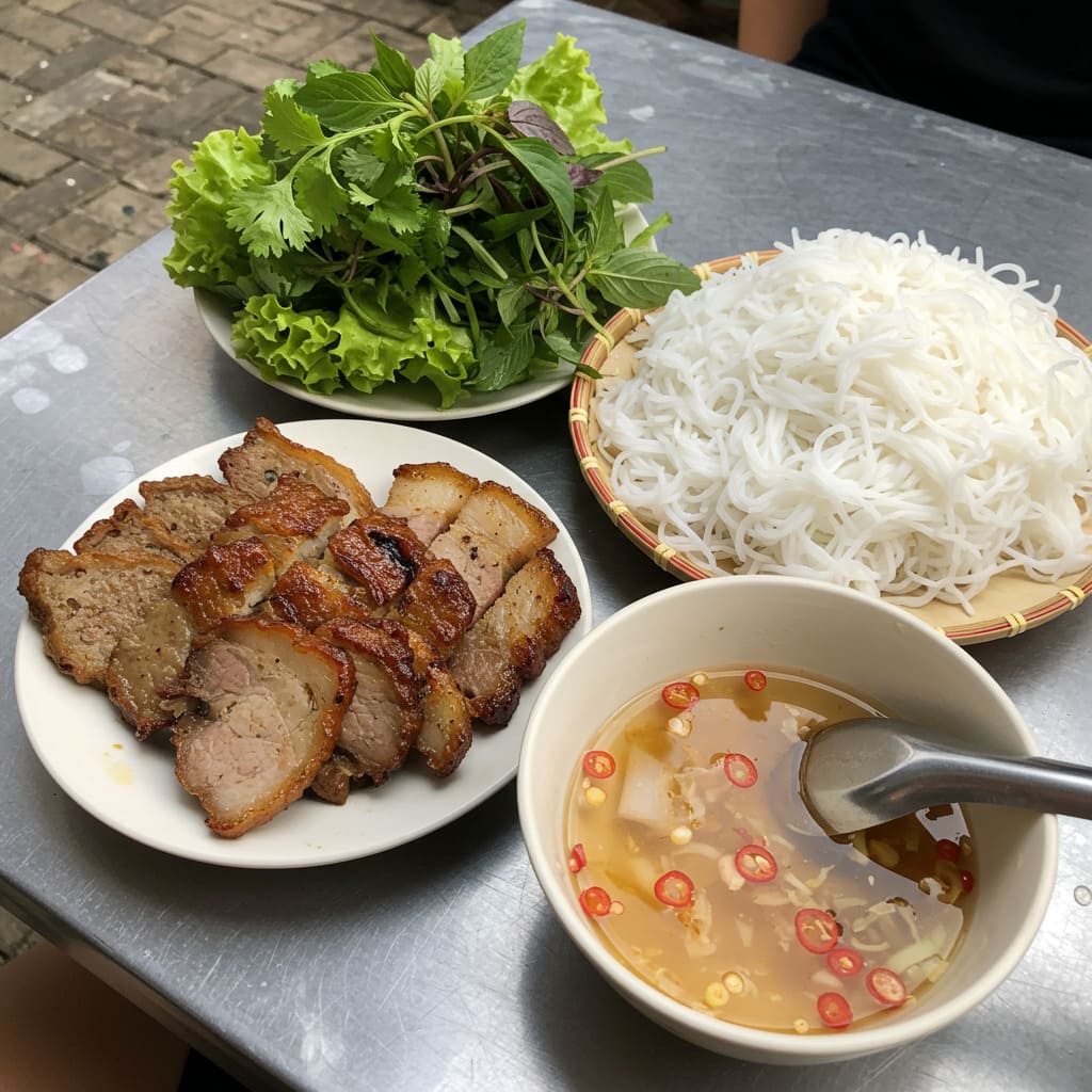 Bún chả Hanoi street food